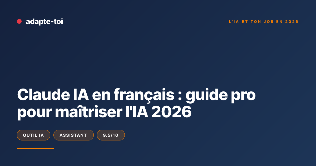 Claude IA en français : guide pro pour maîtriser l'IA | Adapte-toi